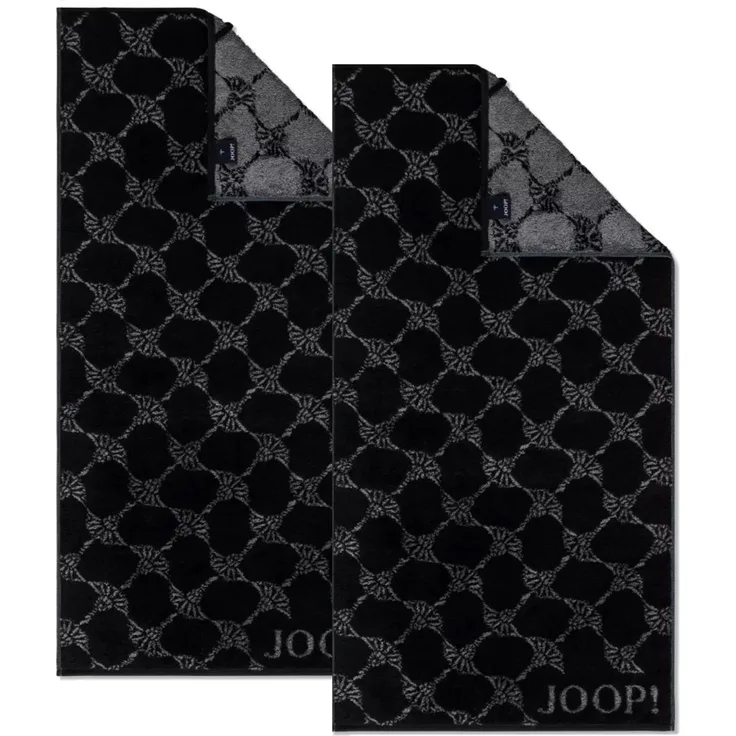 2 Stück Joop! Handtuch Cornflower 1611-90 Schwarz 50x100