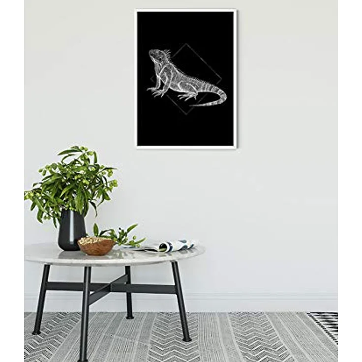 Komar Wandbild Iguana Black, Poster auf Premium-Photopapier, seidenmatt, 30 x 40 cm, ohne Rahmen, Wasserfest und lichtbeständig, Made in Germany – Bild 2