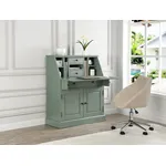 Vente-unique - CLEORE Büromöbel Holz, PlatteHolz, Platte Grün - B 40 cm x H 110,8 cm x L 93 cm