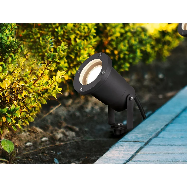 Schwenkbarer LED Garten Baumstrahler 3er Set mit Erdspieß & 5m Anschlußkabel – Bild 3