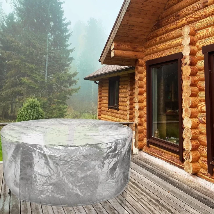 Gartentischabdeckung Wasserdicht Atmungsaktiv 190x80cm Transparent – Bild 7