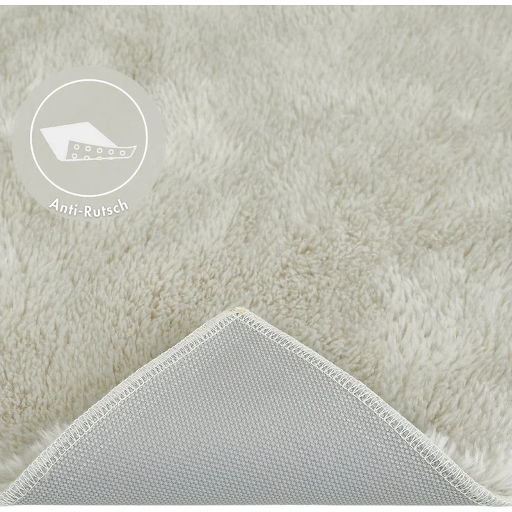 andiamo Badematte rutschfest Florida - Badezimmerteppich weich und flauschig - Badteppich rutschfest waschbar Duschvorleger Badvorleger für Badezimmer 40x60 cm beige – Bild 3