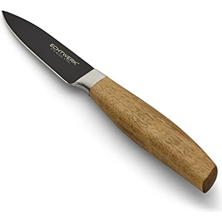 ECHTWERK Schälmesser Classic, aus hochwertigem Stahl, Obst- & Gemüsemmeser mit Rosenholzgriff, 8,8cm – Bild 4