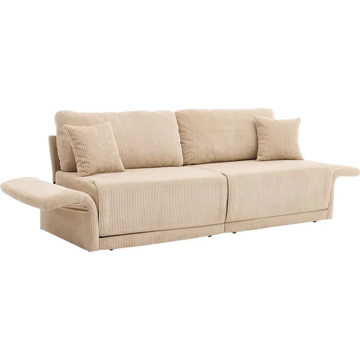 ZUBALIYA Schlafsofa 69.00x23.00 cm, mit Cordbezug, für Wohnzimmer und Apartments, mit stabilem Untergestell, Beige – Bild 12