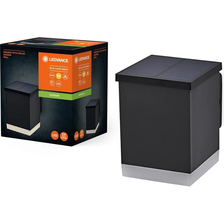 LEDVANCE Endura Style Solar-Wandleuchte Quadro Dunkelgrau – Bild 1