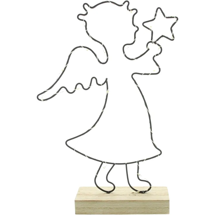 LED-Deko "Engel mit Stern" Wohndekoration Deko LED Lampe Licht Dekoration Figur