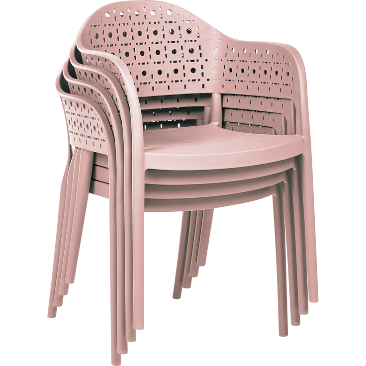 Set mit 4 Stühlen NARINO Rosa – Bild 7