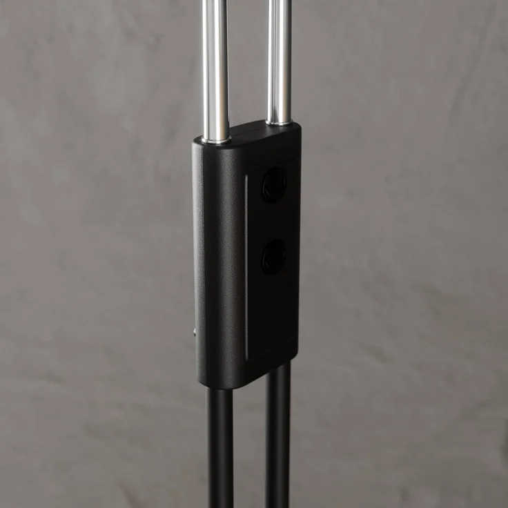 Lucande Stehlampe Medira, Metall, Schwarz IP20, 2x28 W – Bild 9
