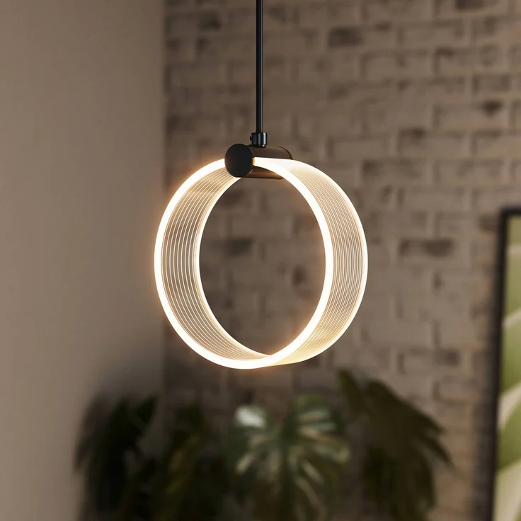 OSRAM LED-Hängeleuchte Decor Circle, 1-flammig mit CCT-Funktion, schwarz