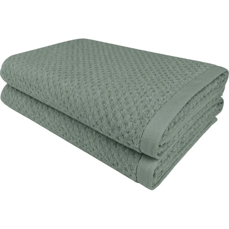 OTTO home Saunatuch Corrin, 2 Premium Saunatücher, 500 gr/m², 90x180cm, Frottier (2-St), 100% Baumwolle, mit Struktur, weich, uni, 5 Jahre Garantie – Bild 1