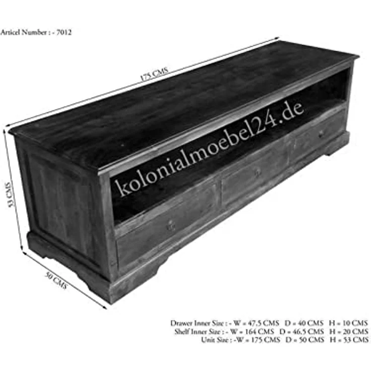 Lowboard Akazie 175x50x53 nougat lackiert OXFORD #439 – Bild 3