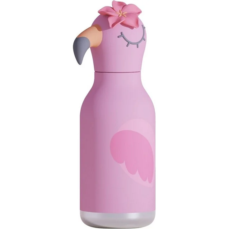ASOBU Trinkflasche Asobu Bestie Trinkflasche 460 ml, Tier-Design, isoliert, auslaufsicher, 460 ml, Vakuumisolierung, auslaufsicher, Silikon-Trinkhalm, Edelstahl – Bild 1