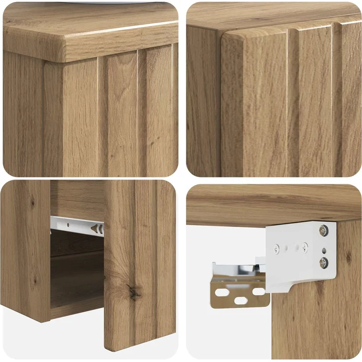 vidaXL Badezimmerschrank-Set 2 stk. Artisan-Eiche 33 x 34,5 x 100 cm 3406142 – Bild 5
