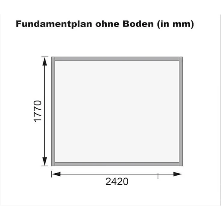 Karibu Gartenhaus 14mm Dalin 1 Gerätehaus 245x180 cm unbehandelt – Bild 5