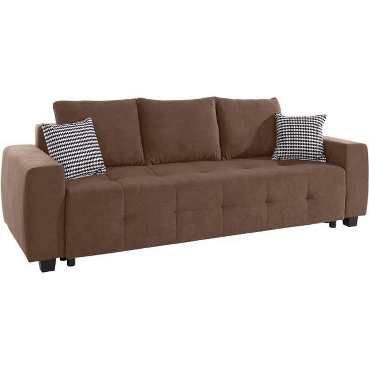 COLLECTION AB Schlafsofa Bella, B: 241 cm, Liegefl. 142x194 cm, mit Bettfunktion, Bettkasten & 2 Zierkissen, Federkern – Bild 4