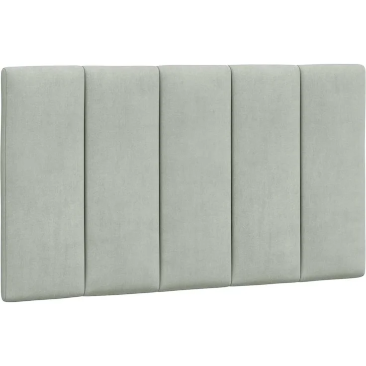 vidaXL Kopfteil-Kissen "Hanko" Hellgrau 90 cm Samt Grau – Bild 2