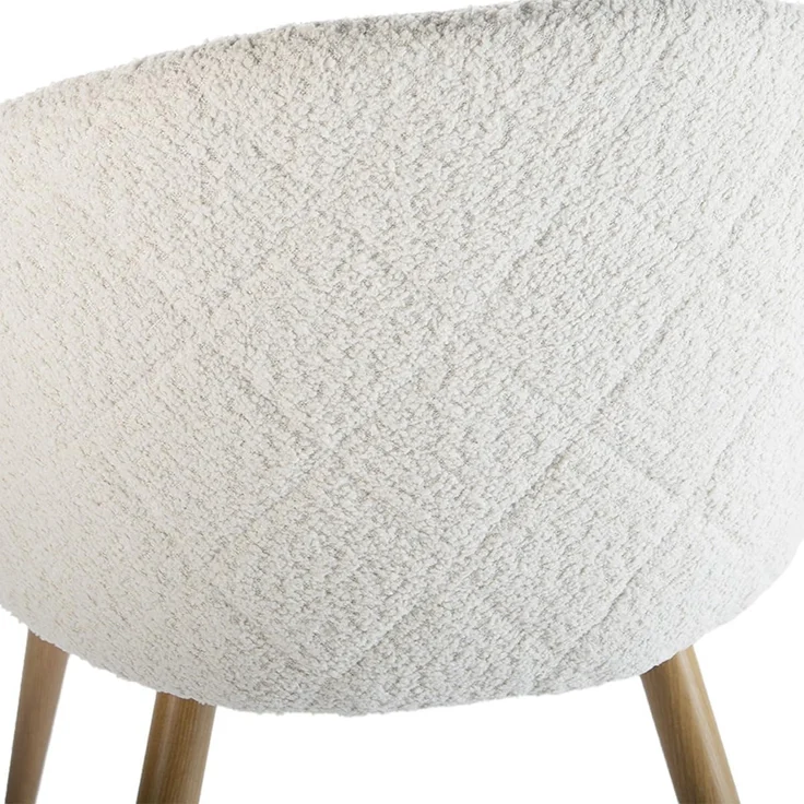 FurnitureR Set von 4 Esszimmerstühlen Weiche Stühle Küchenstühle, Komfort Chenille Stoff Sitz für Esszimmer Wohnzimmer Lounge Home, Beige – Bild 5