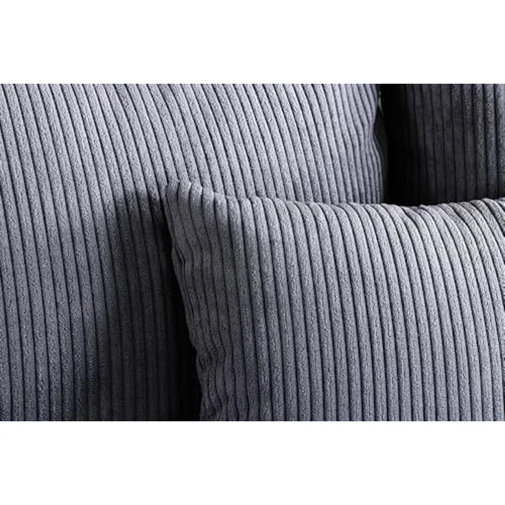 riess-ambiente Big-Sofa ELEGANCIA 285cm anthrazit, Einzelartikel 1 Teile, XXL Couch · Cord · mit Federkern · inkl. Kissen · Modern Design – Bild 6