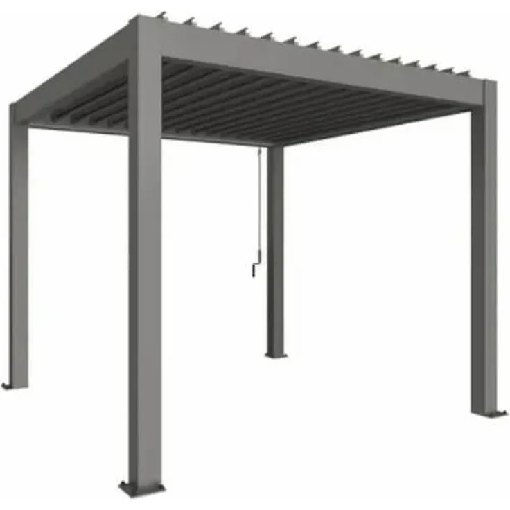 Biohort Pergola, quarzgrau-metallic quarzgrau-metallic, 264 x 312 x 312 cm