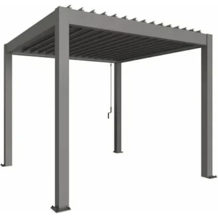 Biohort Pergola, quarzgrau-metallic quarzgrau-metallic, 264 x 312 x 312 cm – Bild 1