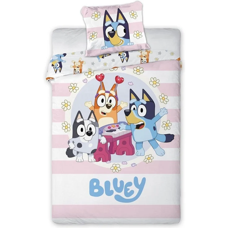 Bluey, Bingo & Muffin Baby Bettwäsche Set 2 tlg. 100x135 cm Baumwolle – Bild 1