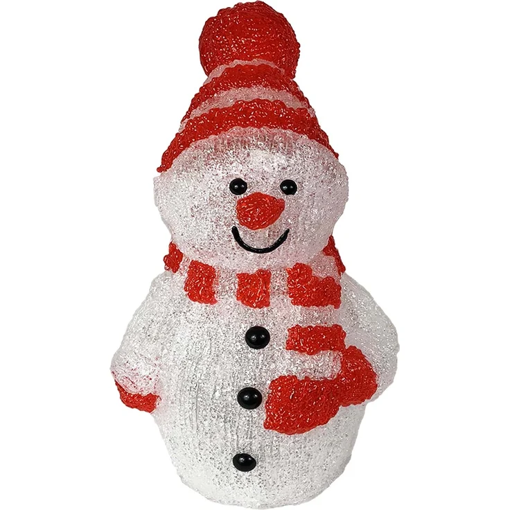Acryl Schneemann 40 LEDs kaltweiß Außenbeleuchtung – Bild 2