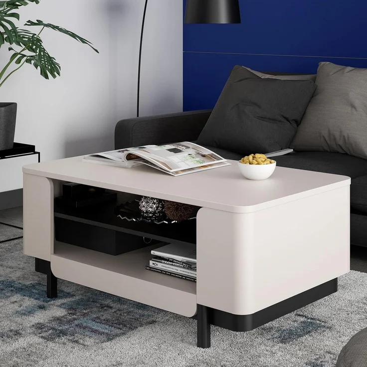 Couchtisch Venedig / Vodol, Beige, 115 x 49 x 55 cm