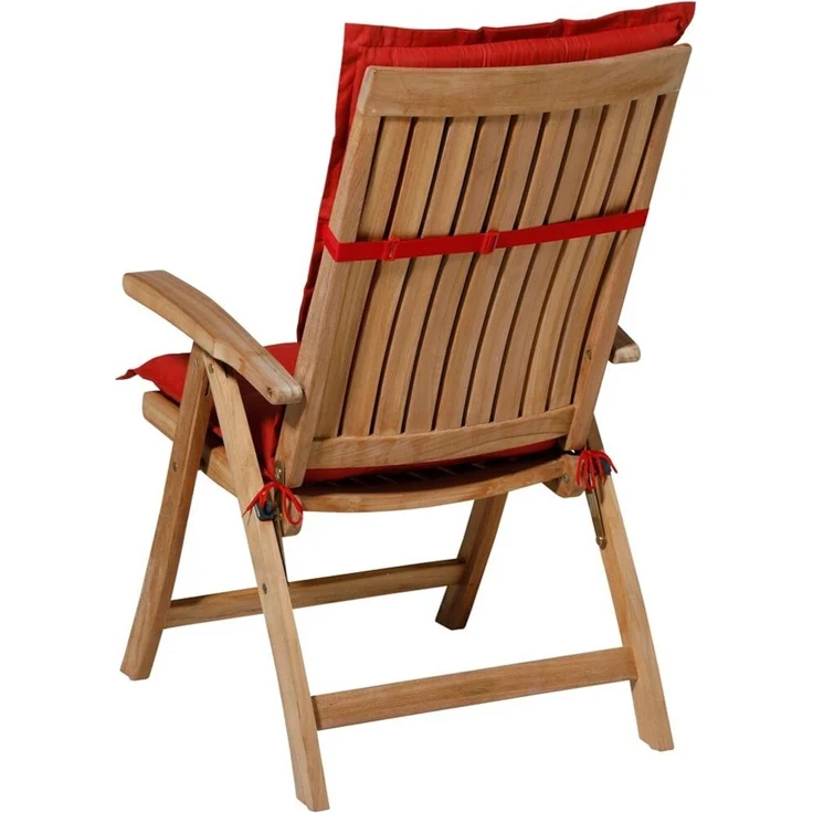 Allibert Kissen hoch Basic 4er-Set rot ca. 123 x 50 cm, 50% Baumwolle / 50% Polyester – Bild 4