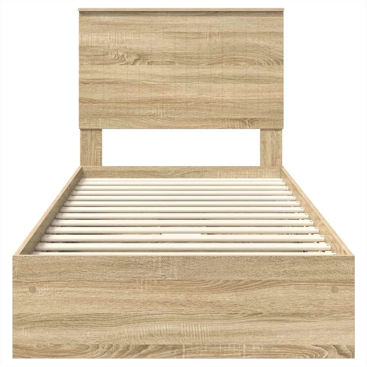 vidaXL Aufbewahrungsbett Sonoma-Eiche 90 x 200 cm Holzwerkstoff 3411245 – Bild 7