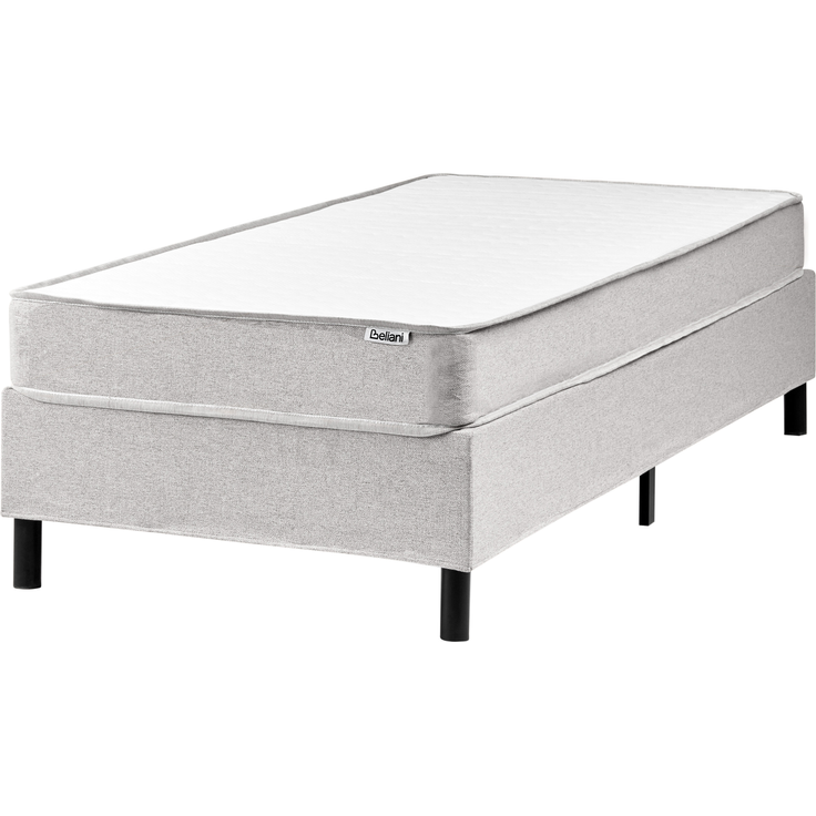 Bett ohne Kopfteil Stoff COUNTESS 90x200 cm Hellgrau