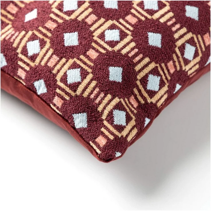 Dutch Decor Kissenhülle 'Lennox' 45x45 cm Maroon Banner - Rot – Bild 3