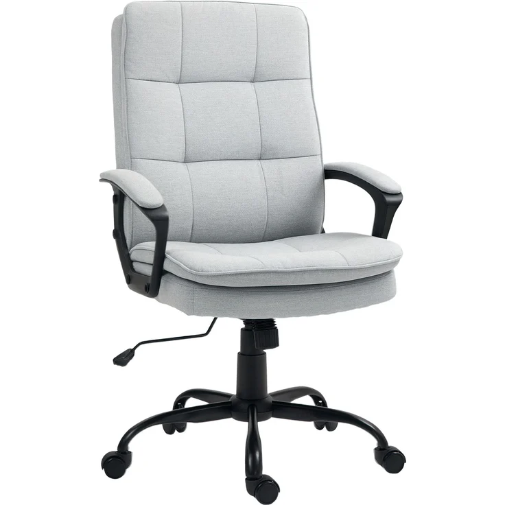 MELAYR, Bürostuhl, Schreibtischstuhl, Kippfunktion, höhenverstellbar, bis 120 kg, Grau, 70 x 63 x 112 cm – Bild 2