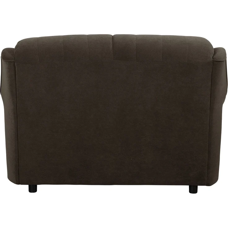 Sofa 2-Sitzer Kaylyn Flockstoff braun – Bild 4