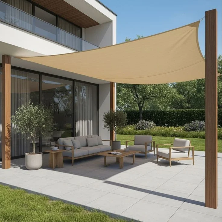 Relaxdays Sonnensegel Polyester – Bild 3