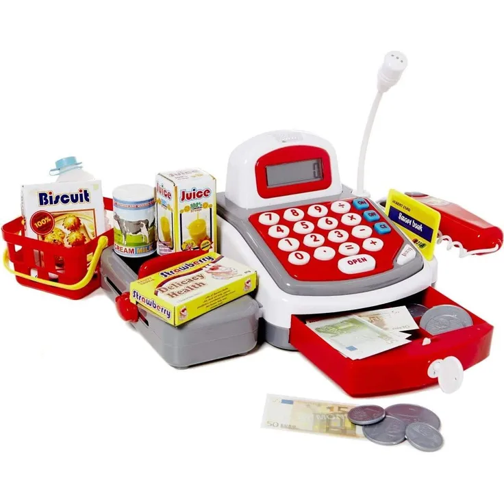 JohnToy – Lernspiel – Home and Shopping Kasse mit Sound und Licht, 27497