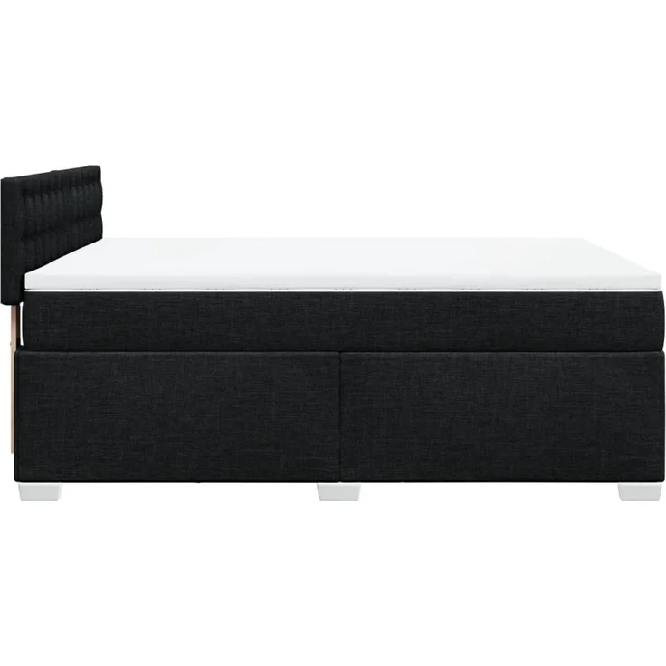 vidaXL Boxspringbett mit Matratze Schwarz 140x190 cm Stoff 3288199 – Bild 11