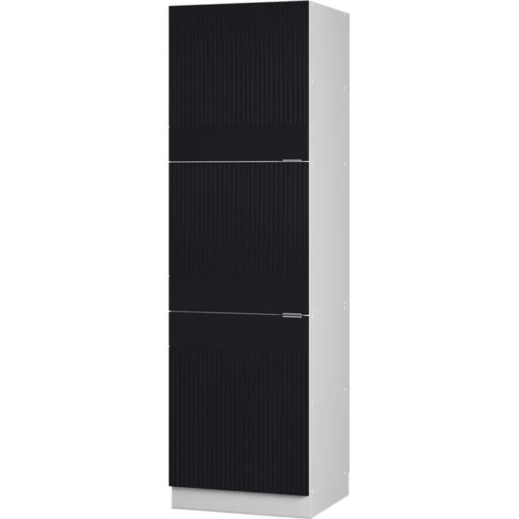 Herdumbauschrank Fame-Line Schwarz gestreift 60 cm Vicco