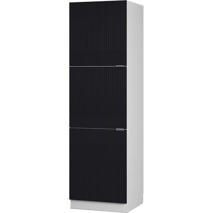 Herdumbauschrank Fame-Line Schwarz gestreift 60 cm Vicco – Bild 1