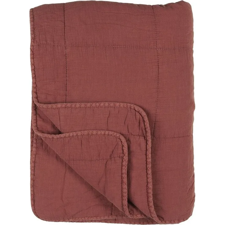 Decke Quilt Tagesdecke Überwurf Faded Rose Rot 180x130cm Ib Laursen 6208-37