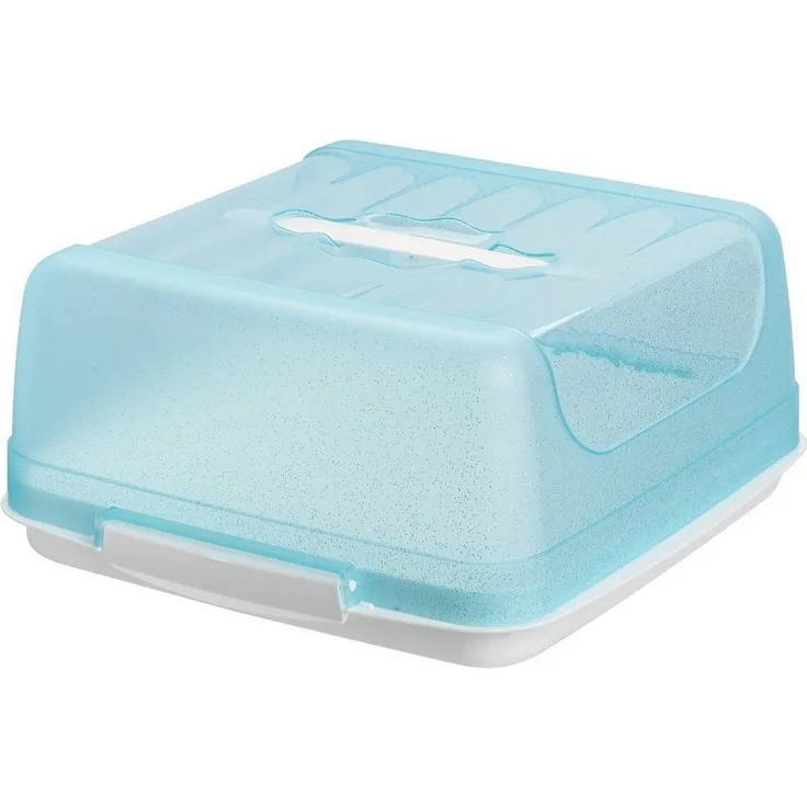Engelland Kuchentransportbox Kuchenbox mit transparentem Deckel, Kunststoff, (Vorteils-Set, 1-tlg, sicheres Transportieren), mit Tragegriff und Klickverschluss, BPA-frei, rechteckig, Kunststoff