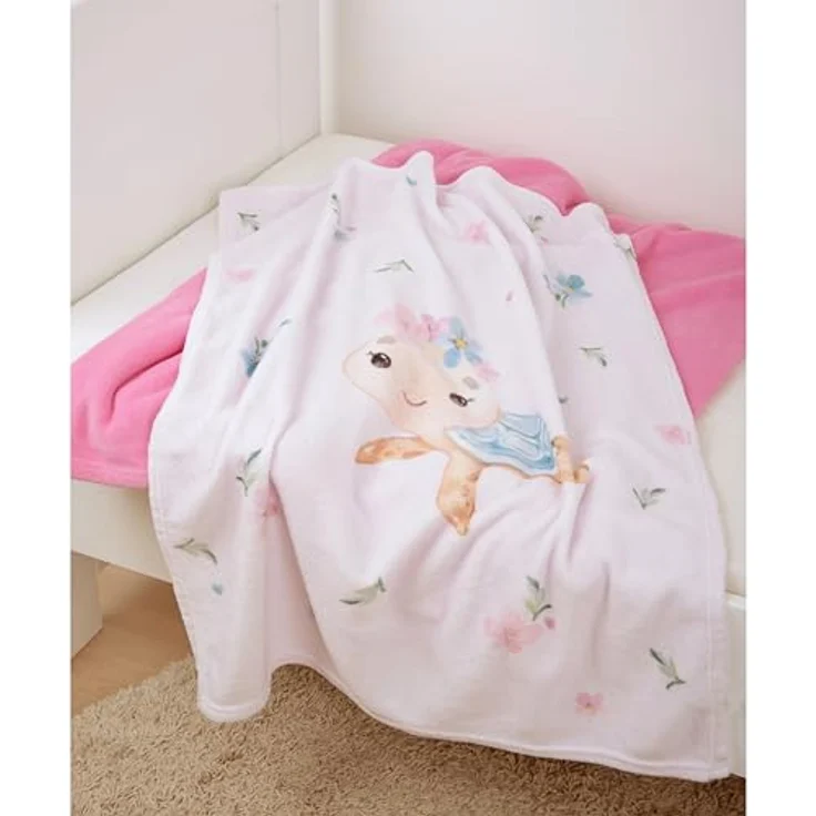 Baby Best Kuscheldecke Little Turtle, 75 x 100 cm, flauschig, vielseitig verwendbar als Spiel- und Wickelunterlage, schadstoffgeprüft nach Oeko-Tex Standard 100 – Bild 2