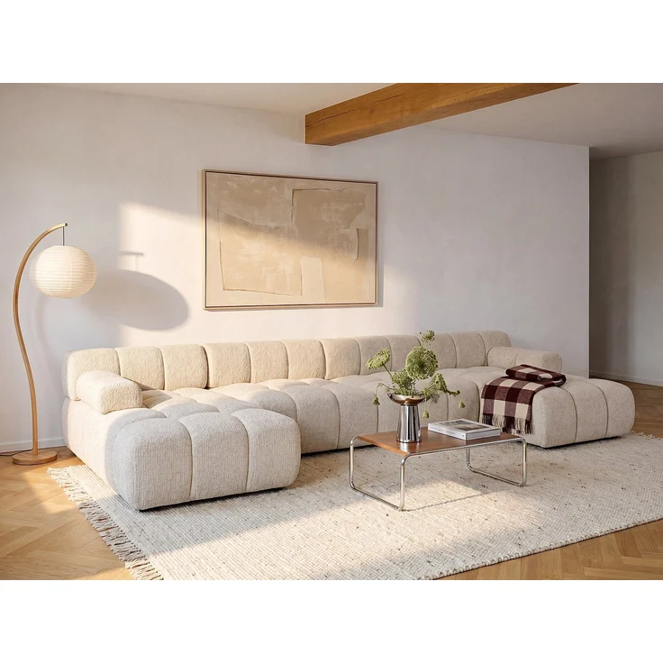 Vente-unique - FACIVIL - Sessel mit gerader Rückenlehne - Plastik - Kunststoff (PVC) - Beige - 94 x 94 x 70 cm – Bild 5