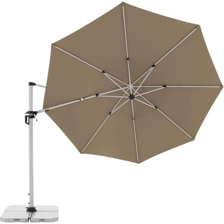 Doppler Sonnenschirm / Ampelschirm "Active Pendelschirm 370", greige, Ø 370 cm – Bild 7