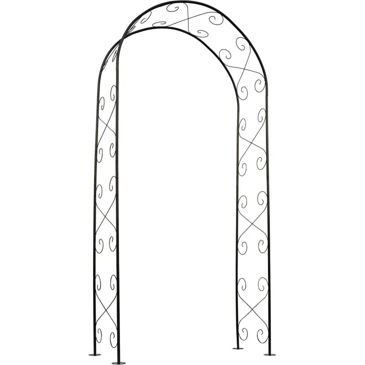 Nature Rosenbogen Metall 100x37x230 cm Schwarz 434651