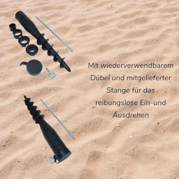 Bodenhülse Einschraubbodenhülse Rasendorn für Sonnenschirme 25-45mm 60147 – Bild 4