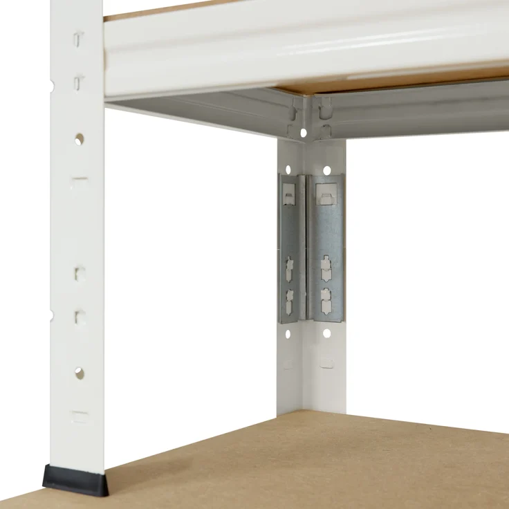 shelfplaza HOME 190x80x60 cm Werkbank Regal in weiß mit 6 Böden und 145 kg Traglast pro Boden – Bild 2
