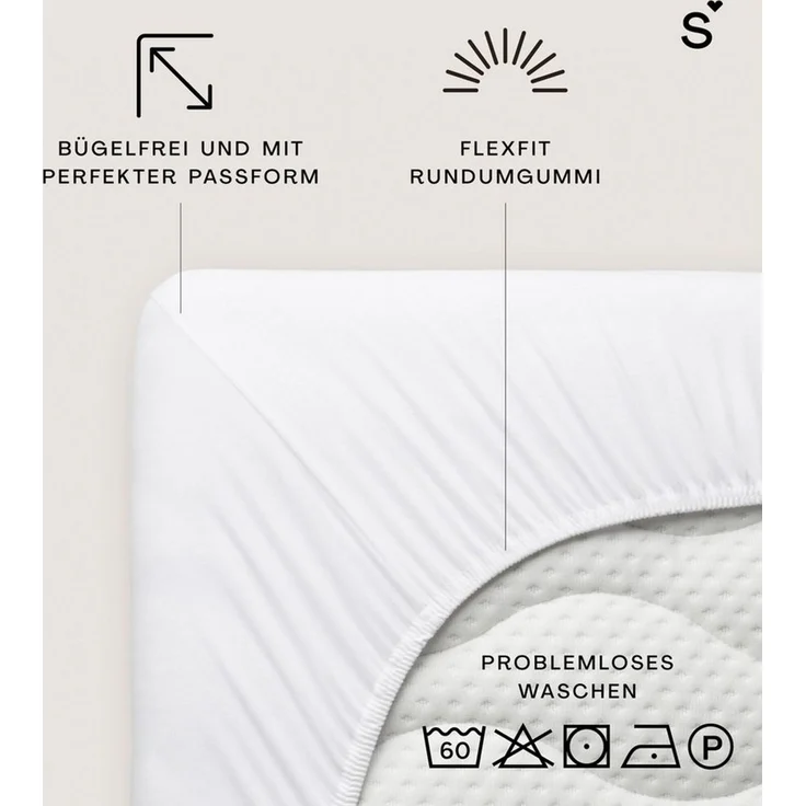 Schlafgut Mako Jersey Spannbetttuch Spannbettlaken 90x200 100x200 – Bild 4