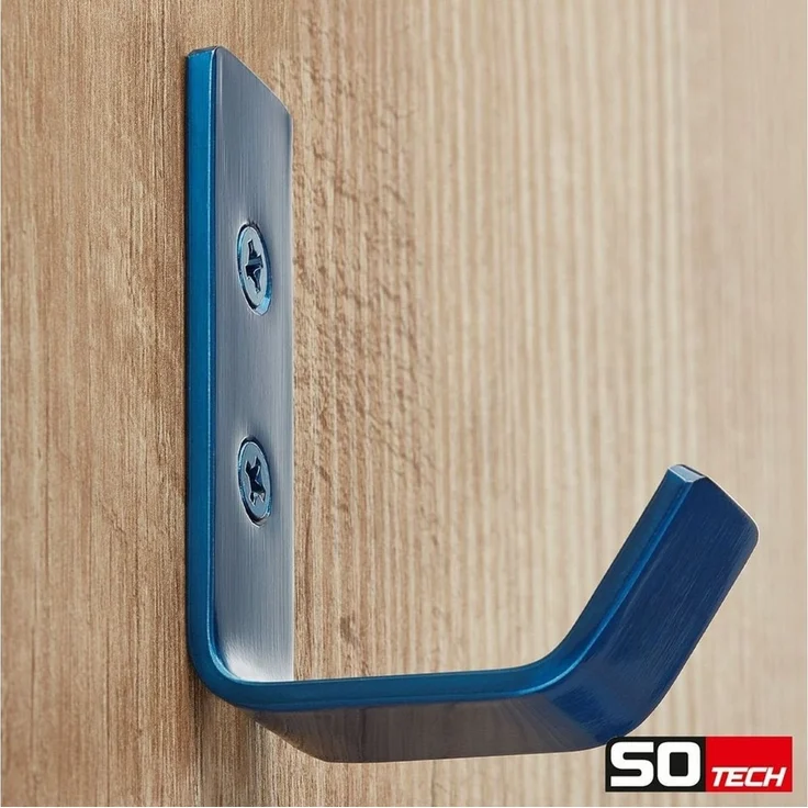 SO-TECH® Kleiderhaken Loxten 60 x 20 x 45 mm oder 142 x 20 x 45 mm Edelstahl, (5-St), verschiedene Farben Garderobenhaken Wandhaken bunt – Bild 3