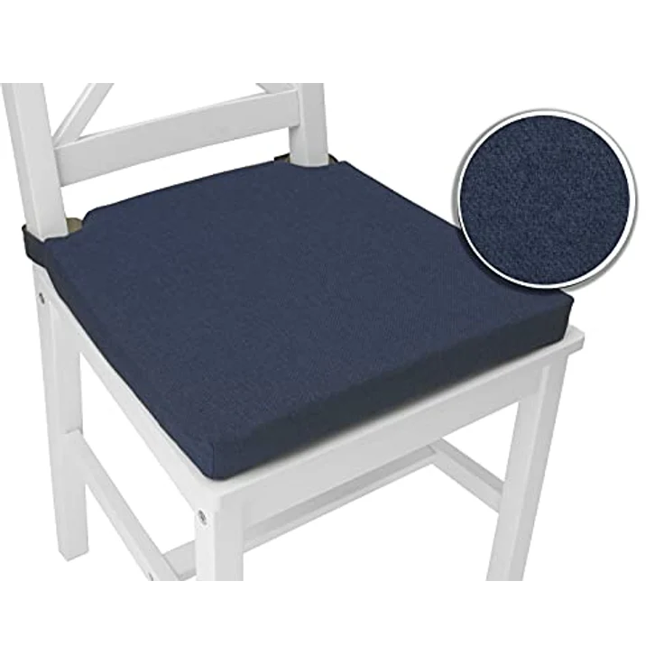 sunnypillow Stuhlkissen 4er Set Kissen Maße: 42 (vorne), 35 (hinten) x 40 x 5 cm – Bild 4
