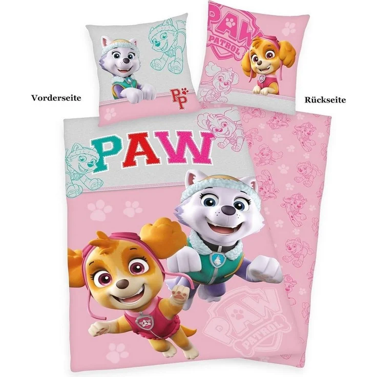 PAW PATROL Kinderbettwäsche Paw-Patrol, Linon, mit tollem Paw Patroll Motiv – Bild 1